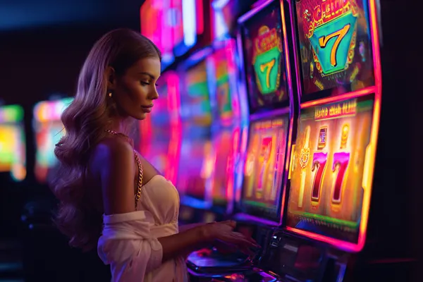 A man celebrating a winning moment on his laptop while gaming symbols float around him, capturing the excitement of CHAMBAWINPH games.